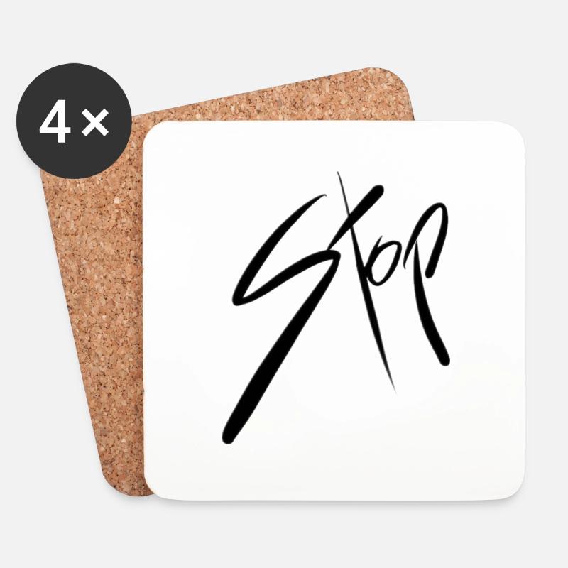 StopMadeWpx - Untersetzer (4er-Set) - Weiß
