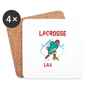Lacrosse Player Have A Relaxed Life Lifestyle Team - Coasters (set of 4) - white - Front