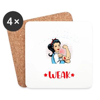 Housekeeper Not For The Weak - Coasters (set of 4) - white - Front