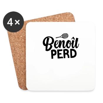 Benoit Perd - Dessous de verre (lot de 4) - blanc - Devant