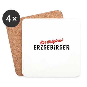 Ein Original Erzgebirger - Untersetzer (4er-Set) - Weiß - Vorne