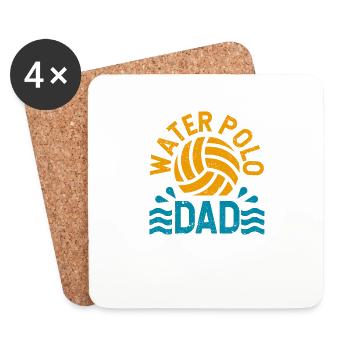 Water Polo Daddy Father's Day Sports Fan Player Coach - Coasters (set of 4) - white - Front