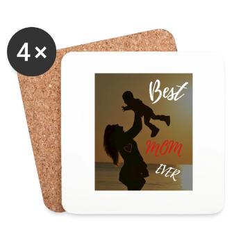La meilleure maman de tous les temps - Dessous de verre (lot de 4) - blanc - Devant