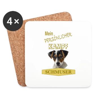 Persönlicher Kampfschmuser - Jack Russel Terrier - Untersetzer (4er-Set) - Weiß - Vorne