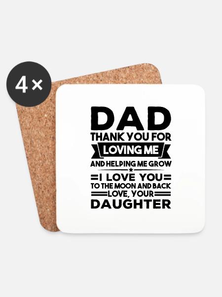 Father daughter gift - Coasters (set of 4) - white