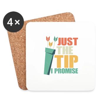 Just The Tip I Promise Archery Target Bow & Arrows - Untersetzer (4er-Set) - Weiß - Vorne