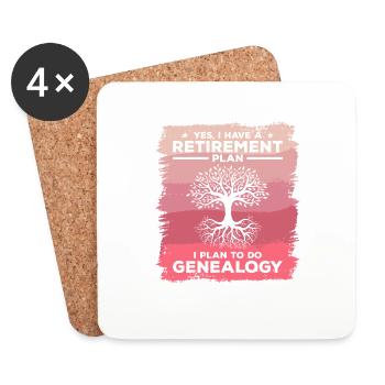 Oui, j’ai un plan de retraite que j’ai l’intention de faire - Dessous de verre (lot de 4) - blanc - Devant