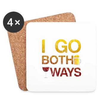 I Go Both Ways 3 - Coasters (set of 4) - white - Front
