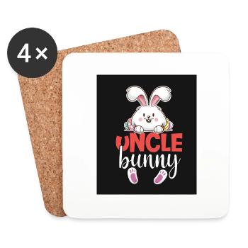 Oncle Lapin - Dessous de verre (lot de 4) - blanc - Devant
