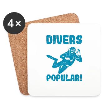 Les plongeurs qui portaient des masques avant qu’ils ne deviennent populaires - Dessous de verre (lot de 4) - blanc - Devant