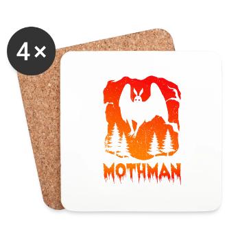 Mothman - Untersetzer (4er-Set) - Weiß - Vorne