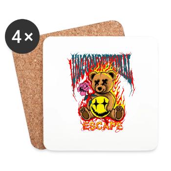 Bearstreet - Untersetzer (4er-Set) - Weiß - Vorne