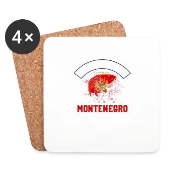 Ich Muss Nach Montenegro Die Fische Vermissen Mich - Untersetzer (4er-Set) - Weiß - Vorne