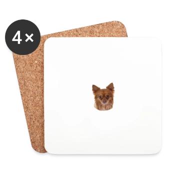 Beware of the master, harmless Chihuahua - Coasters (set of 4) - white - Front