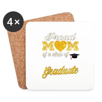 Senior Class of 2023 - Proud Mom of a Class of 202 - Coasters (set of 4) - white - Front