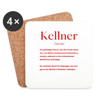Kellner Definition - Untersetzer (4er-Set) - Weiß - Vorne