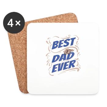 Best Daddy Ever Vintage Best Daddy The - Coasters (set of 4) - white - Front