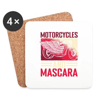Motos Et Mascara 3 - Dessous de verre (lot de 4) - blanc - Devant