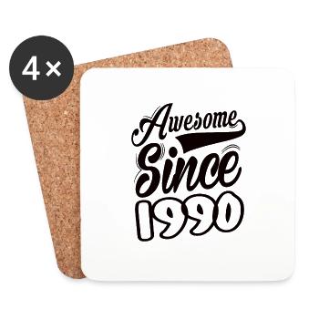 Awesome Since 1990 - Coasters (set of 4) - white - Front