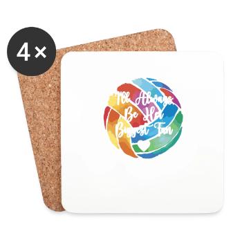 Je serai toujours son plus grand fan de volleyball - Dessous de verre (lot de 4) - blanc - Devant