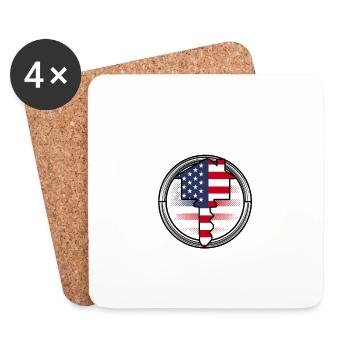 Living The American Dream Proud Homeowner - Untersetzer (4er-Set) - Weiß - Vorne