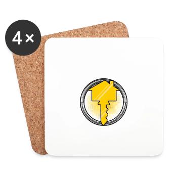 Homeowner Status Keyholder - Coasters (set of 4) - white - Front