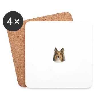 Beware of the master, harmless Shetland Sheepdog - Untersetzer (4er-Set) - Weiß - Vorne