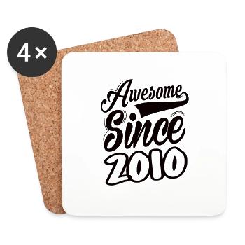 Awesome Since 2010 - Coasters (set of 4) - white - Front