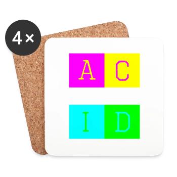 Acid house d - Coasters (set of 4) - white - Front