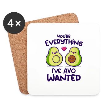 You're Everything I've AVO Wanted - Dessous de verre (lot de 4) - blanc - Devant