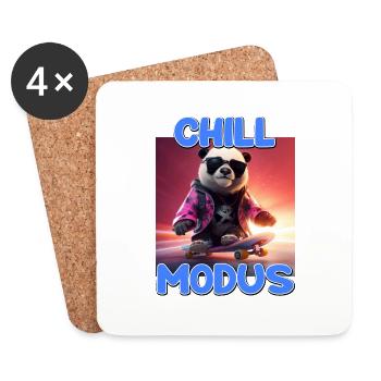 Chill Modus Pandabär Panda Liebhaber Süßes Panda - Untersetzer (4er-Set) - Weiß - Vorne