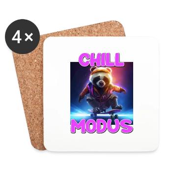Chill Modus Pandabär Panda Liebhaber Süßes Panda - Untersetzer (4er-Set) - Weiß - Vorne