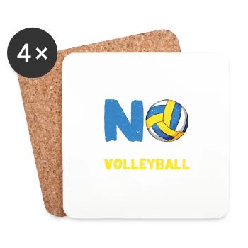 Im Volleyball wird nicht geweint, vielleicht ein - Untersetzer (4er-Set) - Weiß - Vorne
