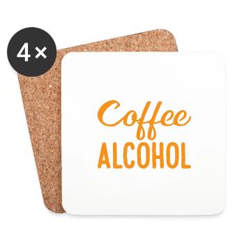 Step Aside Coffee, This Is A Job For Alcohol 3 - Untersetzer (4er-Set) - Weiß - Vorne