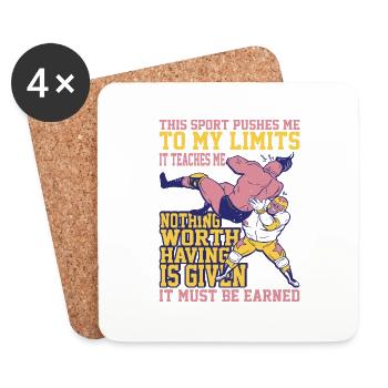 This Sport Pushes Me To My Limits 3 - Untersetzer (4er-Set) - Weiß - Vorne