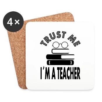 Lehrer Lehrerin Lehrerin Schullehrer Geschenkidee - Untersetzer (4er-Set) - Weiß - Vorne