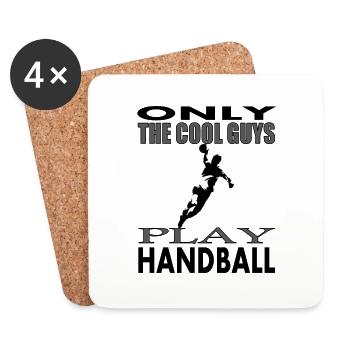 Un joueur de handball dit un cadeau de handball - Dessous de verre (lot de 4) - blanc - Devant