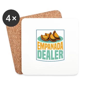 Empanada Dealer Food Dessert Latin Pastry - Coasters (set of 4) - white - Front
