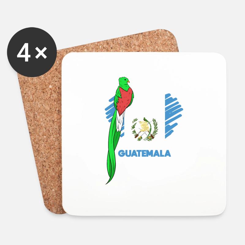 Guatemala Guatemalan Flagge DNA I Geschenk - Untersetzer (4er-Set) - Weiß