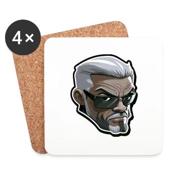 Cool mec - Dessous de verre (lot de 4) - blanc - Devant