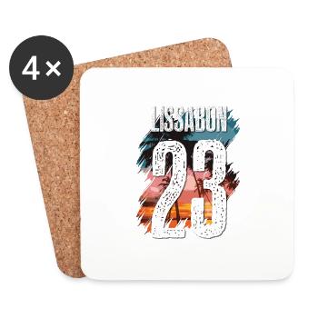 Lisbonne 23 Maillot 2023 - Dessous de verre (lot de 4) - blanc - Devant