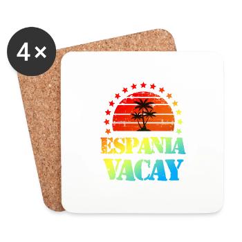 Tourisme Espania - Dessous de verre (lot de 4) - blanc - Devant