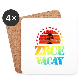 Tourisme Zrce - Dessous de verre (lot de 4) - blanc - Devant