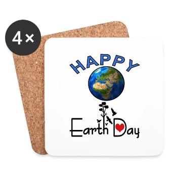 Earth Day, Save the World, Environment, Gift Idea - Coasters (set of 4) - white - Front