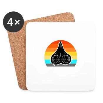 Stop staring at my Bocce Balls - Coasters (set of 4) - white - Front