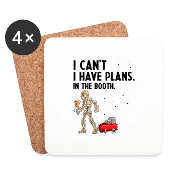 Peintre automobile pour carrossiers - Dessous de verre (lot de 4) - blanc - Devant