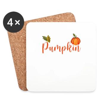 Hello Pumpkin Spice Cute Autumn Autumn - Coasters (set of 4) - white - Front