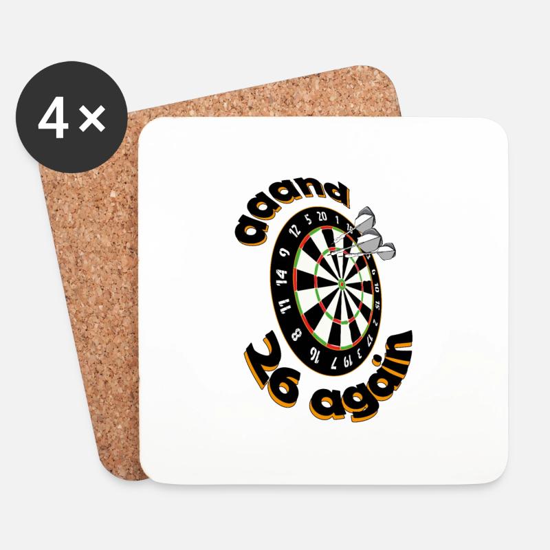 DART I uuund wieder 26 - Untersetzer (4er-Set) - Weiß