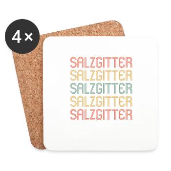 Salzgittererin Salzgitterer Salzgitter - Untersetzer (4er-Set) - Weiß - Vorne
