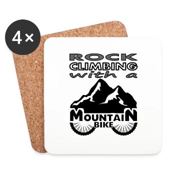 Alpinisme VTT Idée cadeau d’escalade - Dessous de verre (lot de 4) - blanc - Devant